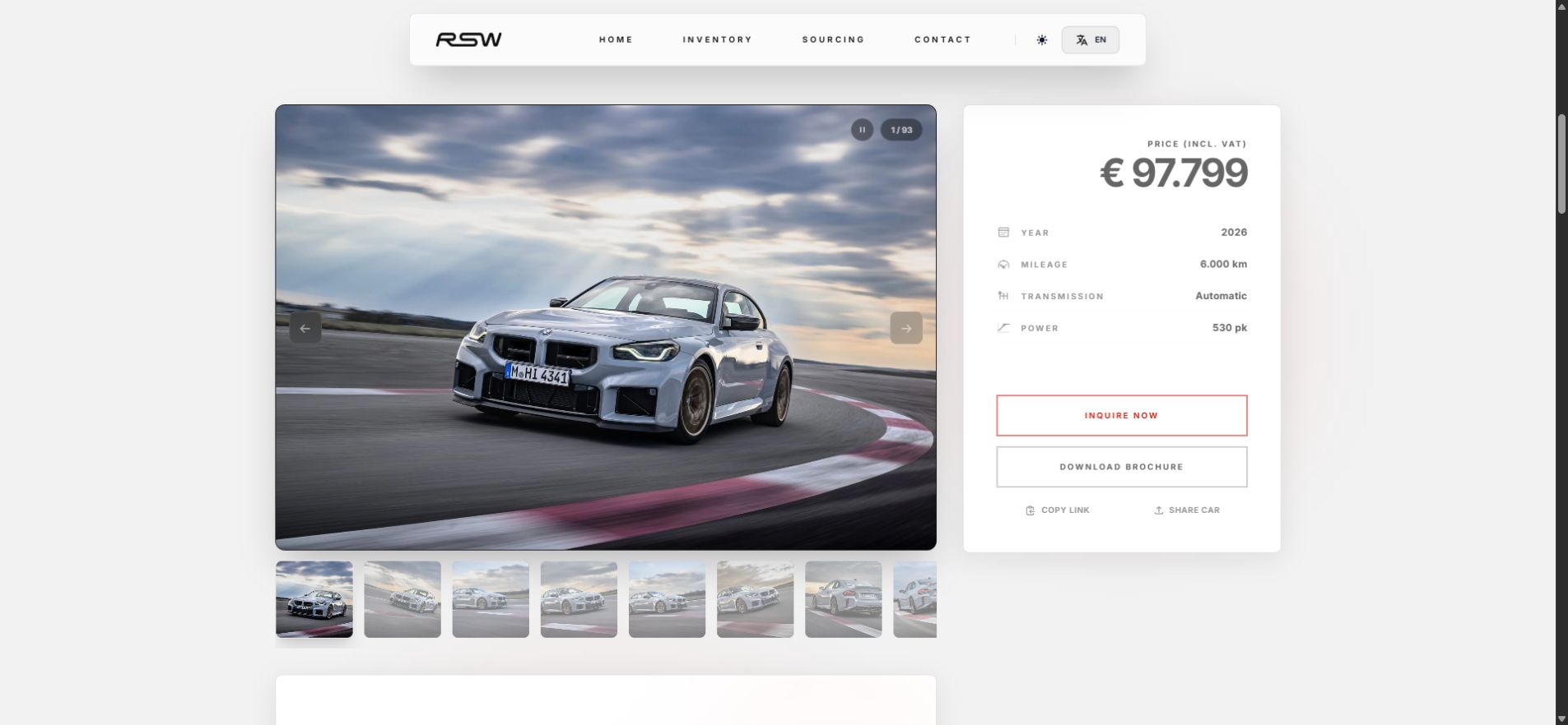 Galerij van de BMW M2 CS met voertuigprijs en specificaties